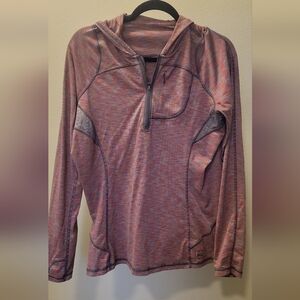 Multicolor REI Women's Striped Pullover Fitted Shirt W/ Hood